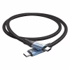 Дата кабель USB-C to USB-C 1.5m 240W aluminum black Vention (TREBG) - Image 1