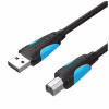 Кабель для принтера USB 2.0 AM/BM 1.0m black Vention (VAS-A16-B100) - Image 1