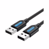 Дата кабель USB 2.0 AM/AM 1.0m black Vention (COJBF) - Image 1