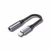 Перехідник Lightning to 3.5mm 0.1m cotton braided aluminum gray Vention (BMBHA) - Image 1