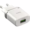 Зарядний пристрій HOCO C12Q Smart QC3.0 charger White (6931474716262) - Image 1