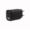 Зарядное устройство Gembird 1xUSB-A (QC3.0 18W) + 1 Type-C (PD20W) LCD black (TA-UC-PDQC30LCD-BK-01) - Image 1