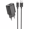 Зарядний пристрій HOCO C134A Solid USB + cable USB to Micro 5P Black (6942007621335) - Image 1