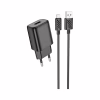 Зарядное устройство HOCO C134A Solid USB + cable USB to Micro 5P Black (6942007621335) - Image 1