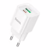 Зарядное устройство HOCO C147A Charm 1xUSB-C PD20W + 1xUSB QC3.0 White (6942007630276) - Image 1