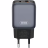 Зарядний пристрій XO L154 USB-C PD20W + USB-A QC3.0 Black (L154.black) - Image 1