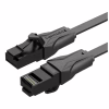 Патч-корд 0.5м, UTP cat 6 RJ-45 black Vention (IBJBD) - Image 1