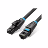 Патч-корд 1м, UTP cat 6 RJ-45 black Vention (IBKBF) - Image 1
