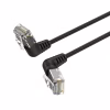 Патч-корд 1.5м, UTP cat 6a RJ-45 90° corner black Vention (IBOBG) - Image 1