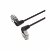 Патч-корд 1.5м, UTP cat 6a RJ-45 90° corner black Vention (IBOBG) - Image 1
