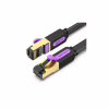 Патч-корд 3м, FTP cat 7 RJ-45 black Vention (ICABI) - Image 1