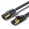 Патч-корд 1m S/FTP cat 8 RJ-45 black Vention (IKABF) - Image 1