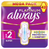 Гігієнічні прокладки Always Platinum Super Розмір 2 42 шт. (8700216784443) - Image 1