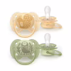 Пустышка Philips AVENT Ultra Soft 6-18 місяців 2 шт, жовто-зелена (SCF091/46) - Image 1