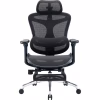 Офисное кресло Sihoo с подставкой для ног DORO C300L Mesh Black с подставкой для ног (DORO-C300L-A3-101-JT) - Image 1