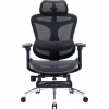 Офисное кресло Sihoo с подставкой для ног DORO C300L Mesh Black с подставкой для ног (DORO-C300L-A3-101-JT) - Image 1