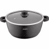 Каструля Ardesto Gemini Anzio скляна кришка 28 см 6,4 л чорна (AR2426GE) - Image 1