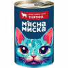 Консервы для кошек М'ясна Миска кусочки в соусе с телятиной 415 г (4820255192161) - Image 1