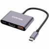 Концентратор Canyon hub DS-4 3in1 USB-C Grey (CNS-TDS4) - Image 1