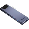 Концентратор Baseus USB-C Thunderbolt 7-in-1 2xUSB 3.0 + 1xUSB-C PD + HDMI 4K60Hz + SD/TF + 1xRJ45 1000Mbps gray (CAHUB-L0G) - Image 1