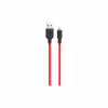 Дата кабель USB 2.0 AM to Lightning 1.0m 2A silicone X21 black+red HOCO (6957531071372) - Image 1