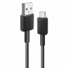 Дата кабель USB 2.0 AM to USB-C 1.8m nylon 322 black Anker (A81H6G11) - Image 1
