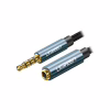 Кабель мультимедийный 3.5mm M to 3.5mm F 2.0m AV118 blue Ugreen (40675) - Image 1
