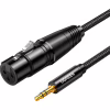 Кабель мультимедийный 3.5mm M to XLR F 1.0m AV182 black Ugreen (20763) - Image 1
