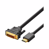Кабель мультимедийный HDMI M to DVI M 1.5m HD106 black Ugreen (11150) - Image 1