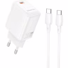 Зарядний пристрій BOROFONE BN26 Fuente USB-C PD20W + cable USB-C to USB-C White (6941991120251) - Image 1