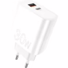 Зарядний пристрій WUW C208 1xUSB-C PD30W + 1xUSB QC3.0 18W White (6972573333417) - Image 1