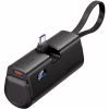 Батарея універсальна Vention 4800mAh 22,5W PD, USB-C In/Out, LED display, with built-in USB-C cable Black (FHQB0) - Image 1