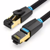 Патч-корд 0.5m S/FTP cat 8 RJ-45 COPPER black Vention (IKGBD) - Image 1