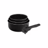 Ковш Bergner Click & cook black, набір зі знімною ручкою 16/18/20 см, 4 предмети (BG-31602-BK) - Image 1