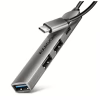 Концентратор AXAGON USB-C to 1xUSB-A 5Gbps + 2xUSB-A 480Mbps + 1xUSB-C 480Mbps 0.12m aluminum (HUE-STC) - Image 1