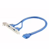 Кабель для передачі даних USB 3.0 розетка на кронштейні 10P 45 см Cablexpert (CC-USB3-RECEPTACLE) - Image 1