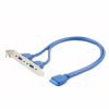 Кабель для передачи данных USB 3.0 розетка на кронштейні 10P 45 см Cablexpert (CC-USB3-RECEPTACLE) - Image 1