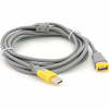 Дата кабель USB 2.0 AM/AF 3.0m ferrite grey yellow V-LINK (YT-AM/AF-3.0GY) - Image 1