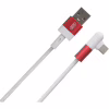 Дата кабель USB 2.0 AM to Micro 5P 1.0m 2.4A 90° corner white XO (NB152-M-1-WH) - Image 1