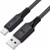 Дата кабель USB 2.0 AM to USB-C 1.2m 3A 60W silicone black Acefast (6974316284178) - Image 1