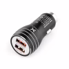 Зарядний пристрій Vinga QC3 Quick Dual USB Car Charger aluminium 18W Max (VCCQAABK) - Image 1