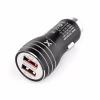 Зарядний пристрій Vinga QC3 Quick Dual USB Car Charger aluminium 18W Max (VCCQAABK) - Image 1