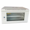 Шкаф настенный GEAR 6U 19" 600x450x350 мм, + полка 19", grey (GWMSN-6U-600-450G) - Image 1