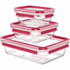 Пищевой контейнер Tefal Master Seal, Набір 3шт, жаростійке скло, прозорий (N1050910) - Image 1