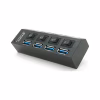 Концентратор Voltronic USB 3.0 to 4xUSB with switches (YT-3H4S/1TB) - Image 1