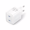 Зарядное устройство Vention 2xUSB-C PD45W GaN transparent white (FCFW0-EU) - Image 1