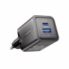 Зарядное устройство Vention 1xUSB-C PD30W + 1xUSB QC3.0 30W GaN + cable USB-C to USB-C 1.0m black (TZ-FEQB0-EU-01) - Image 1
