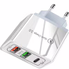 Мережевий зарядний пристрій 2.4 A 20W QC3.0 USB Fast Charger 3.0 + USB 2.4 A + PD 2.1 A White - Image 1