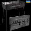 Мангал-чемодан на 10 шампуров УК-М10 (57×27×5 см, высота ножек 55 см) - Image 1
