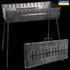Мангал-чемодан на 12 шампуров УК-М12 (67×27×5 см, высота ножек 65 см) - Image 1